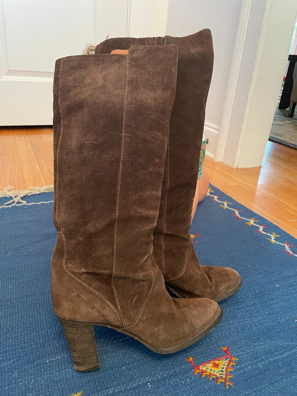 J.Crew Italian Suede Boots in Chocolate Brown (Size 7.5)
